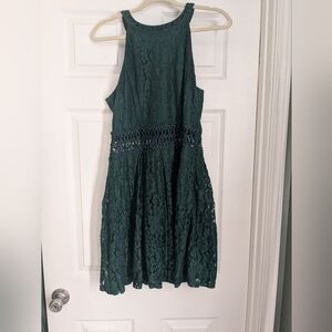 Elegant Green Lace Dress